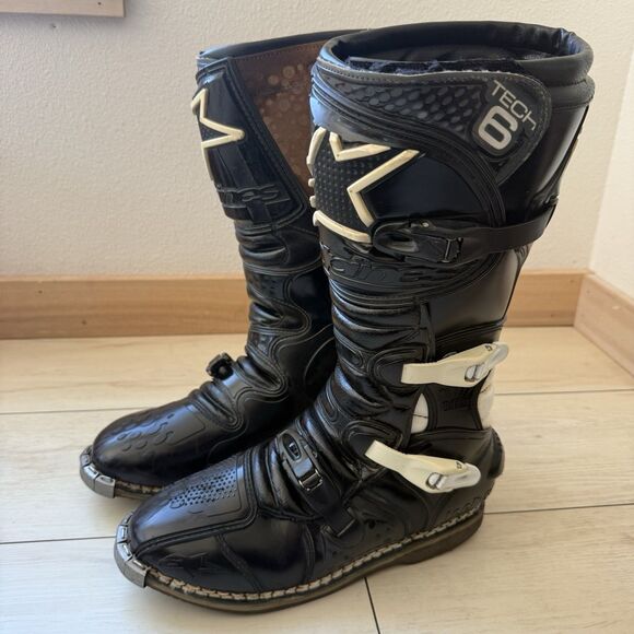 Alpinestars TECH 6 Men US  10 Black Motorcycle MotoCross Boots Tech series main image 4